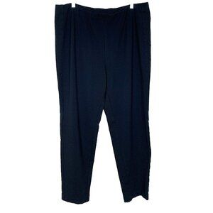 J Jill Pants Womens XL Tall Ponte Slim Leg Black Knit Pull On Rayon Stretch